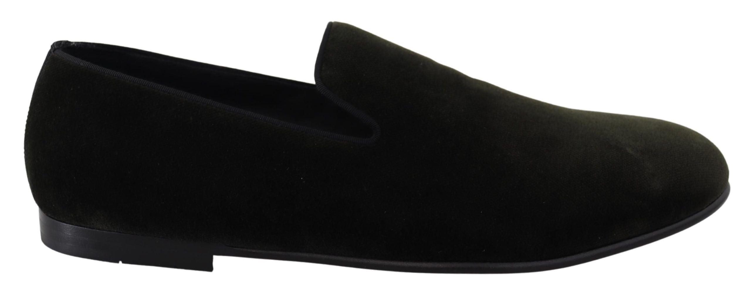 Dolce & Gabbana Elegant Green Velvet Loafers