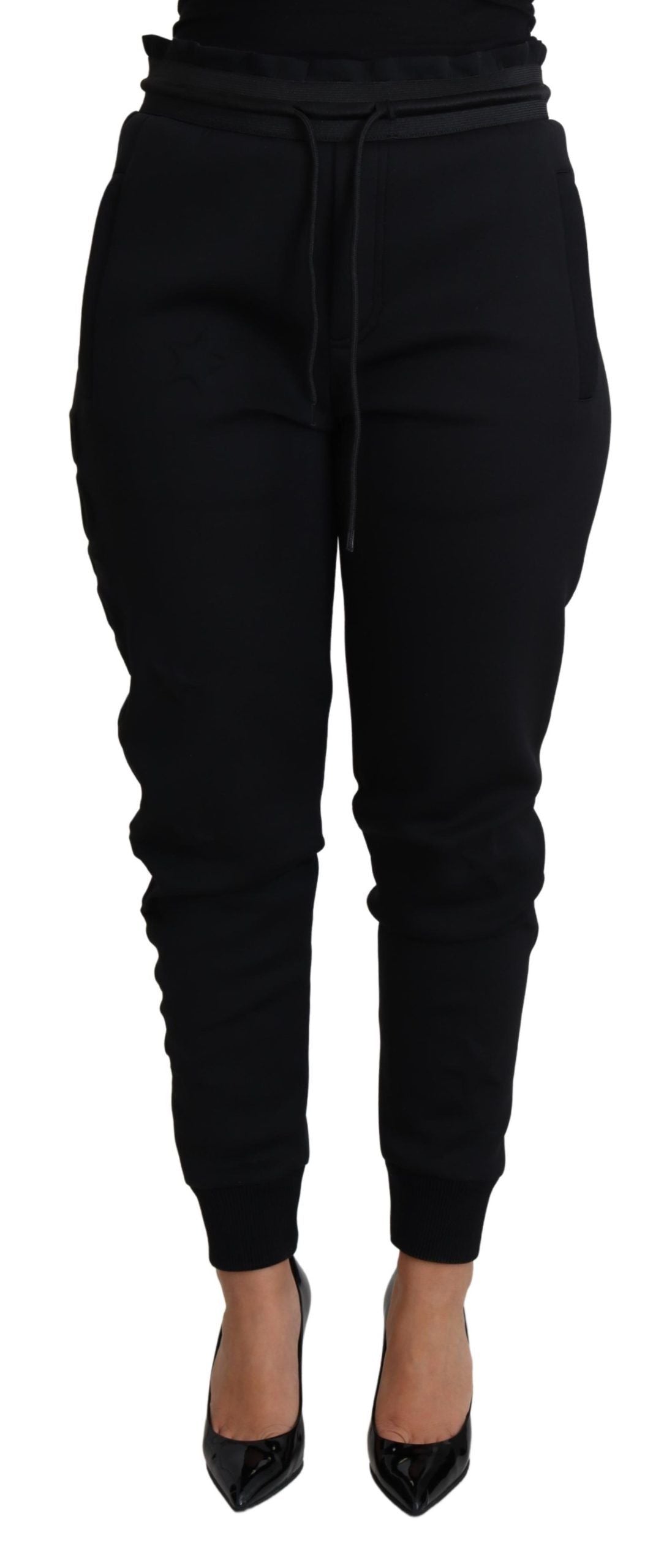 Dolce & Gabbana Elegant Black Jogger Trousers with Iconic Logo