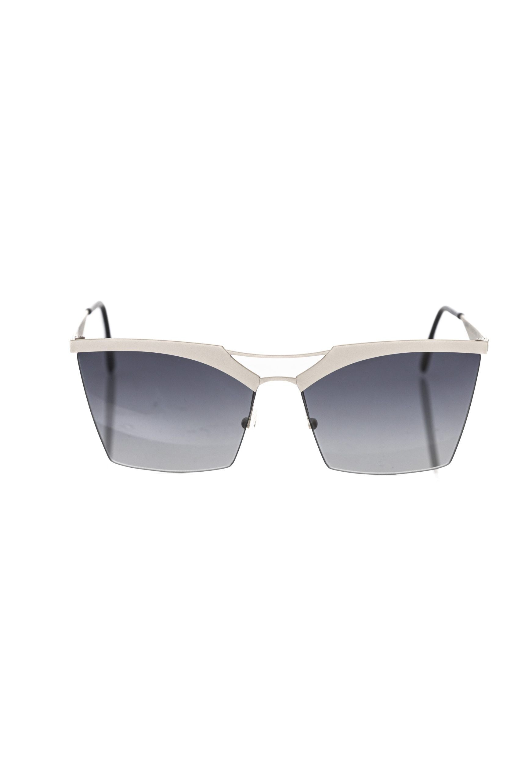 Frankie Morello Silver Metallic Women Sunglass