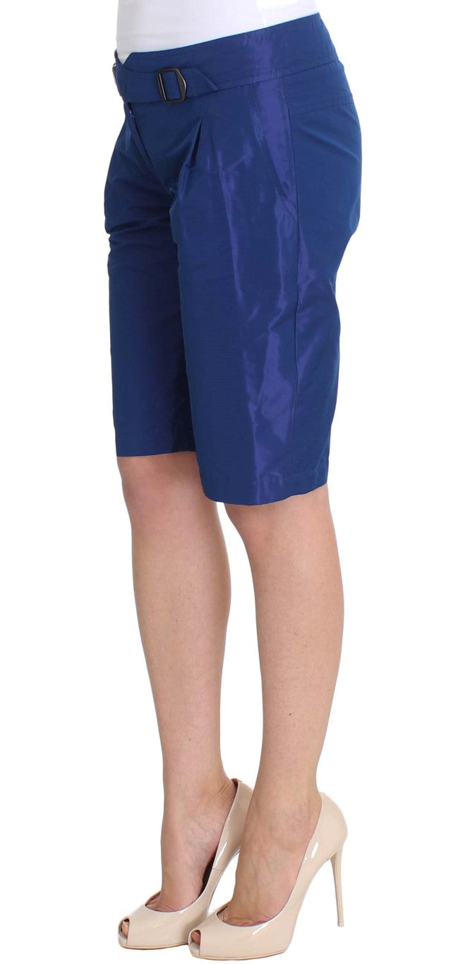 Ermanno Scervino Chic Blue Mid Waist Shorts