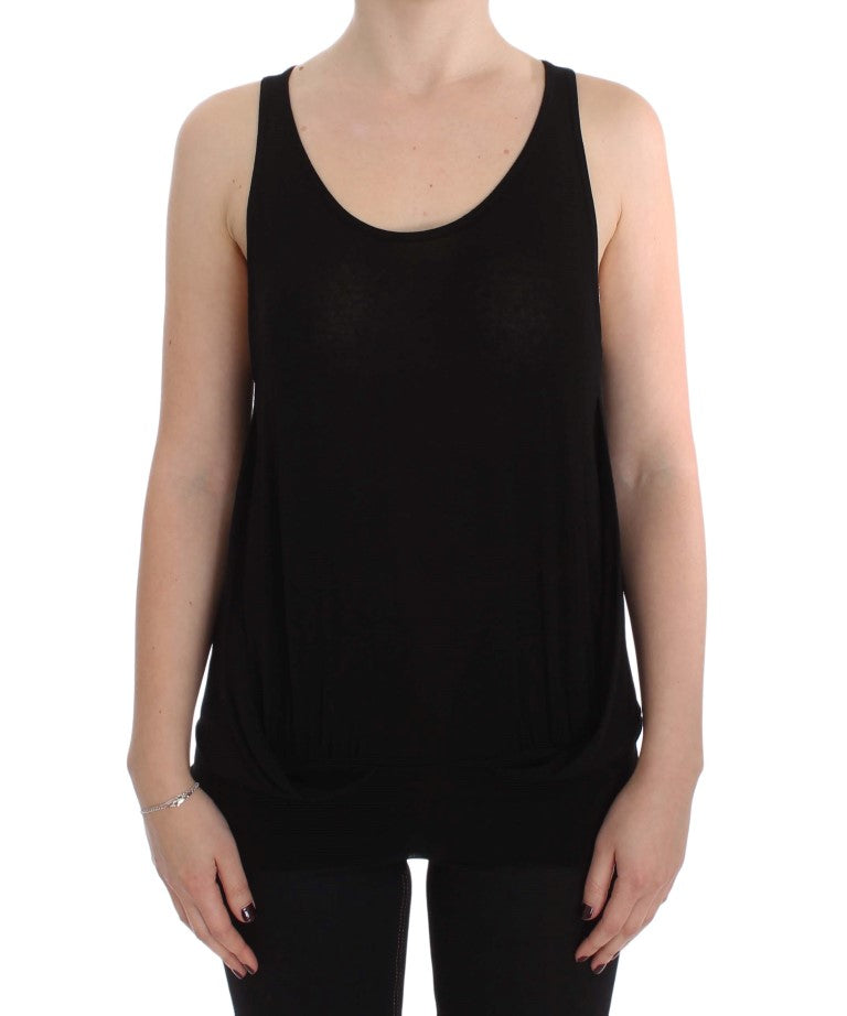 PLEIN SUD Sleek Black Cami Blouse Tank Top