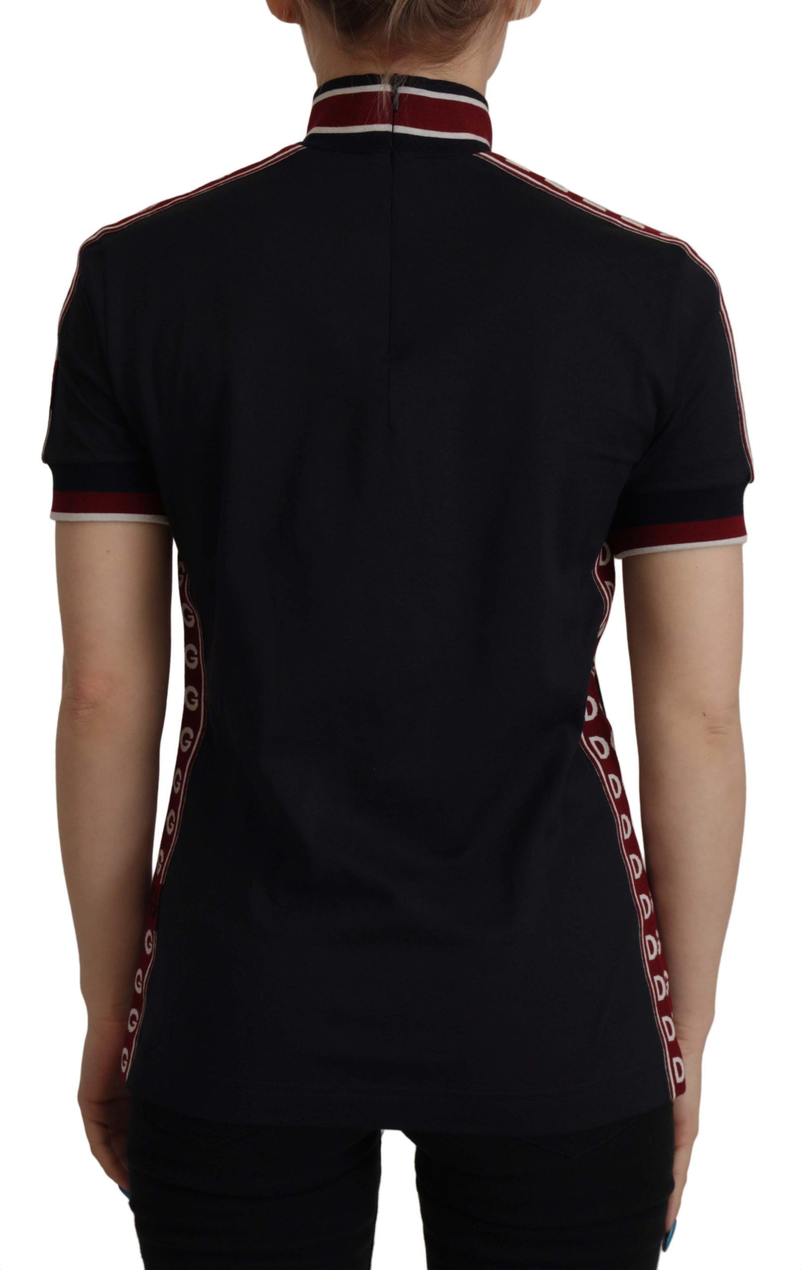 Dolce & Gabbana Elegant Black Turtle Neck Cotton Tee