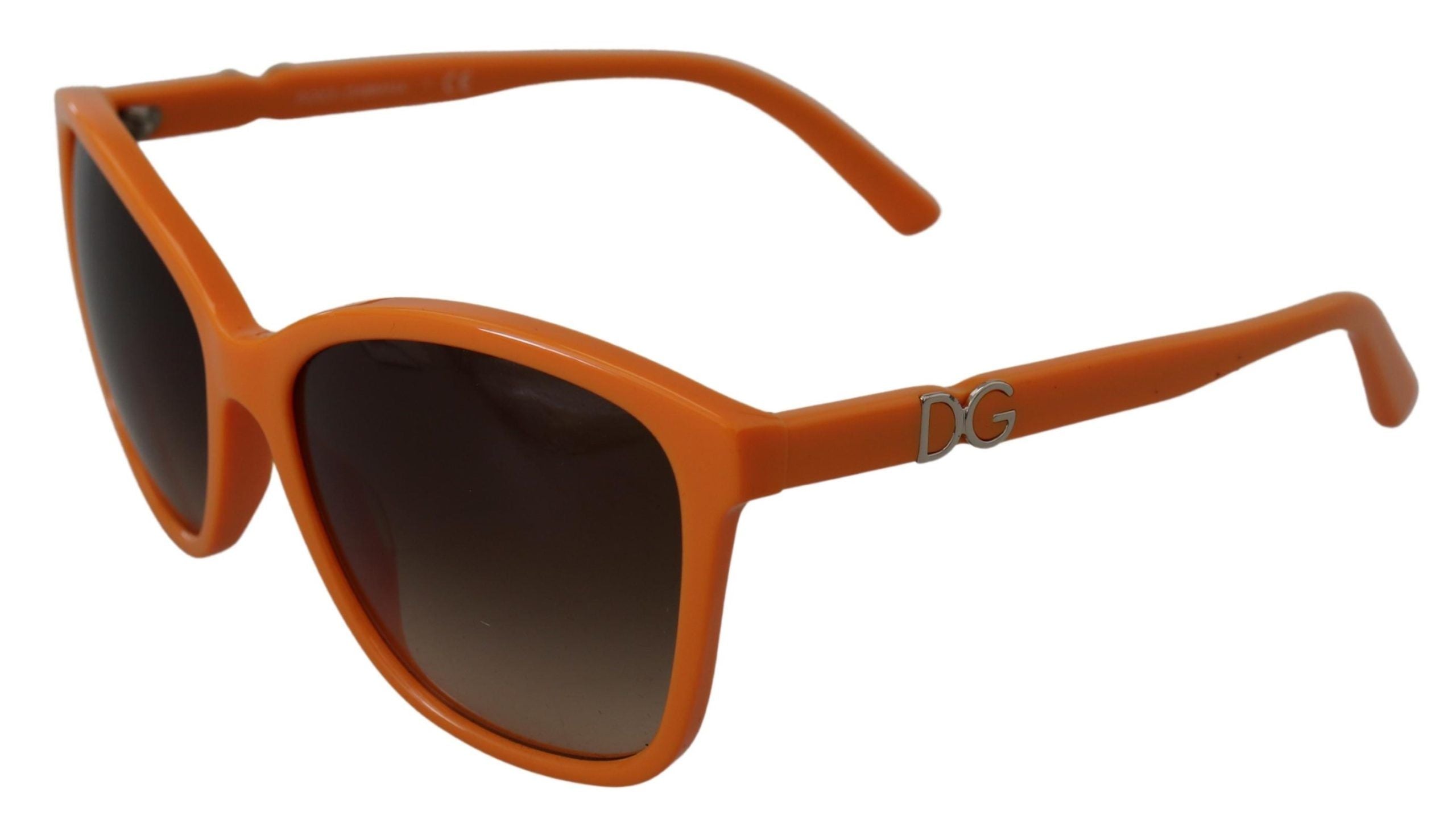 Dolce & Gabbana Chic Orange Round Sunglasses for Women