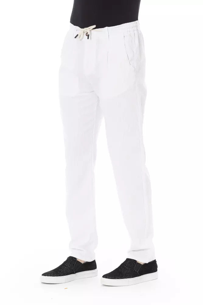 Baldinini Trend White Cotton Men Pant