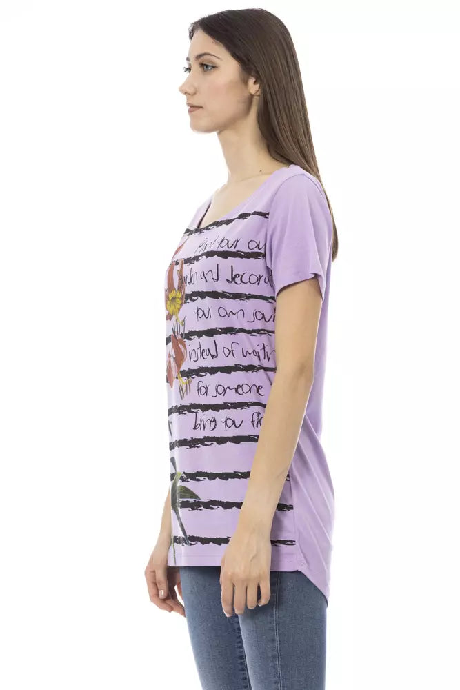 Trussardi Action Purple Cotton Women Top