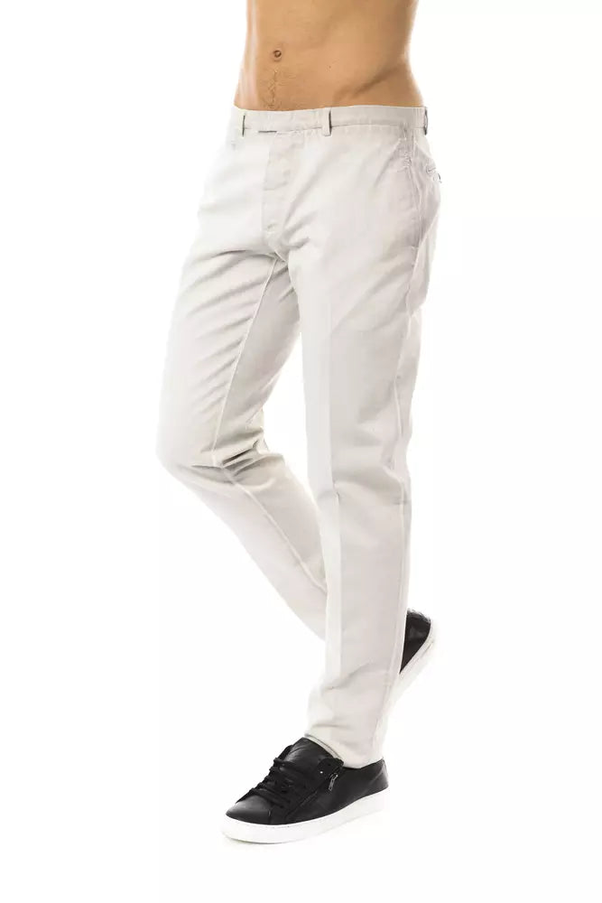 Uominitaliani Gray Cotton Men Casual Pant