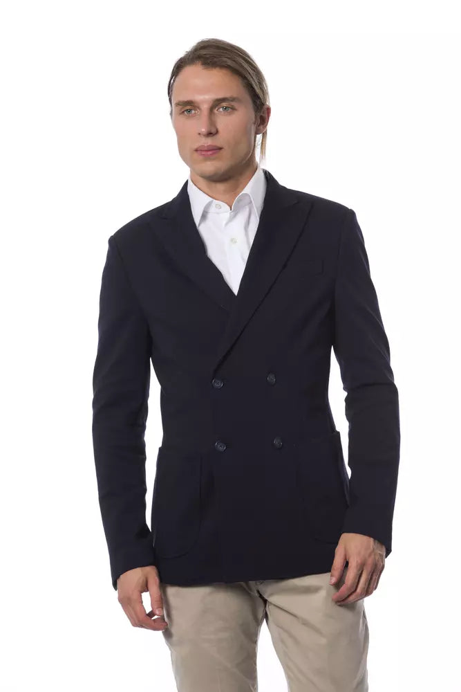 Verri Blue Viscose Men Blazer