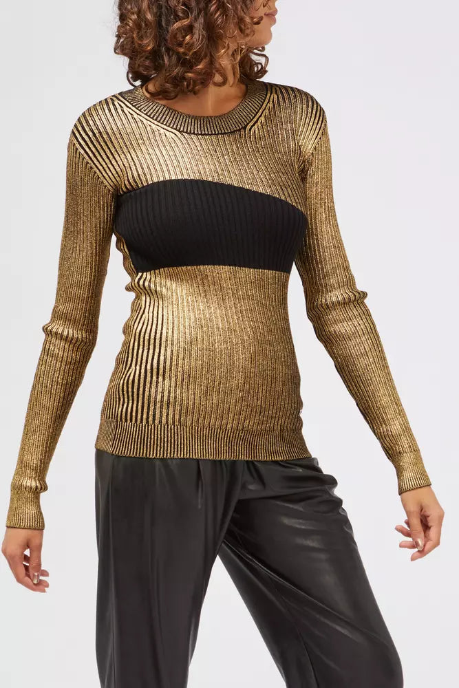 Custo Barcelona Gold Wool Women Sweater