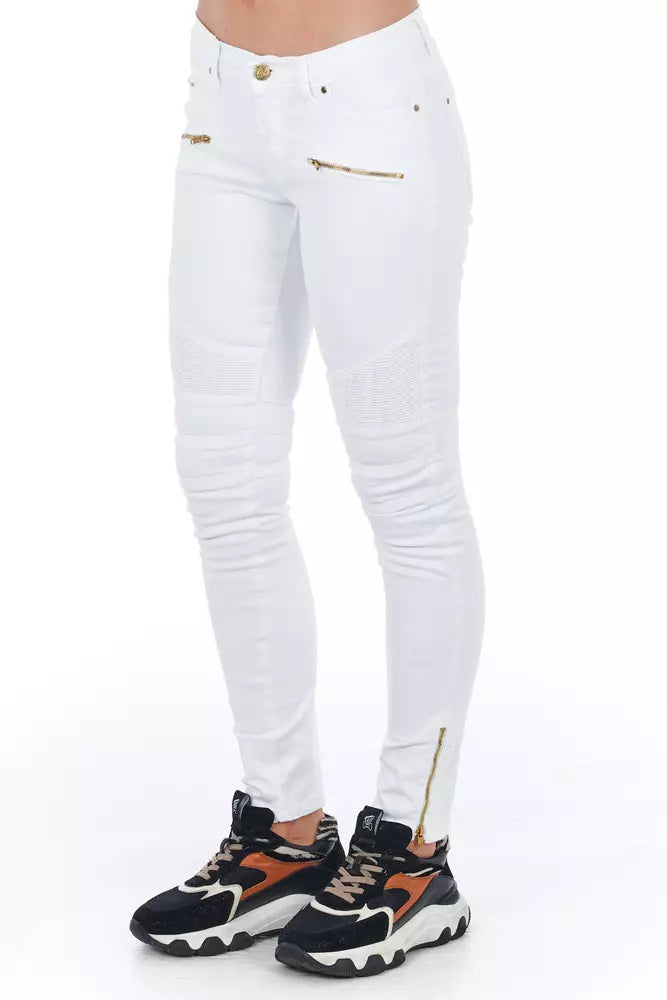 Frankie Morello White Cotton Women's Jeans