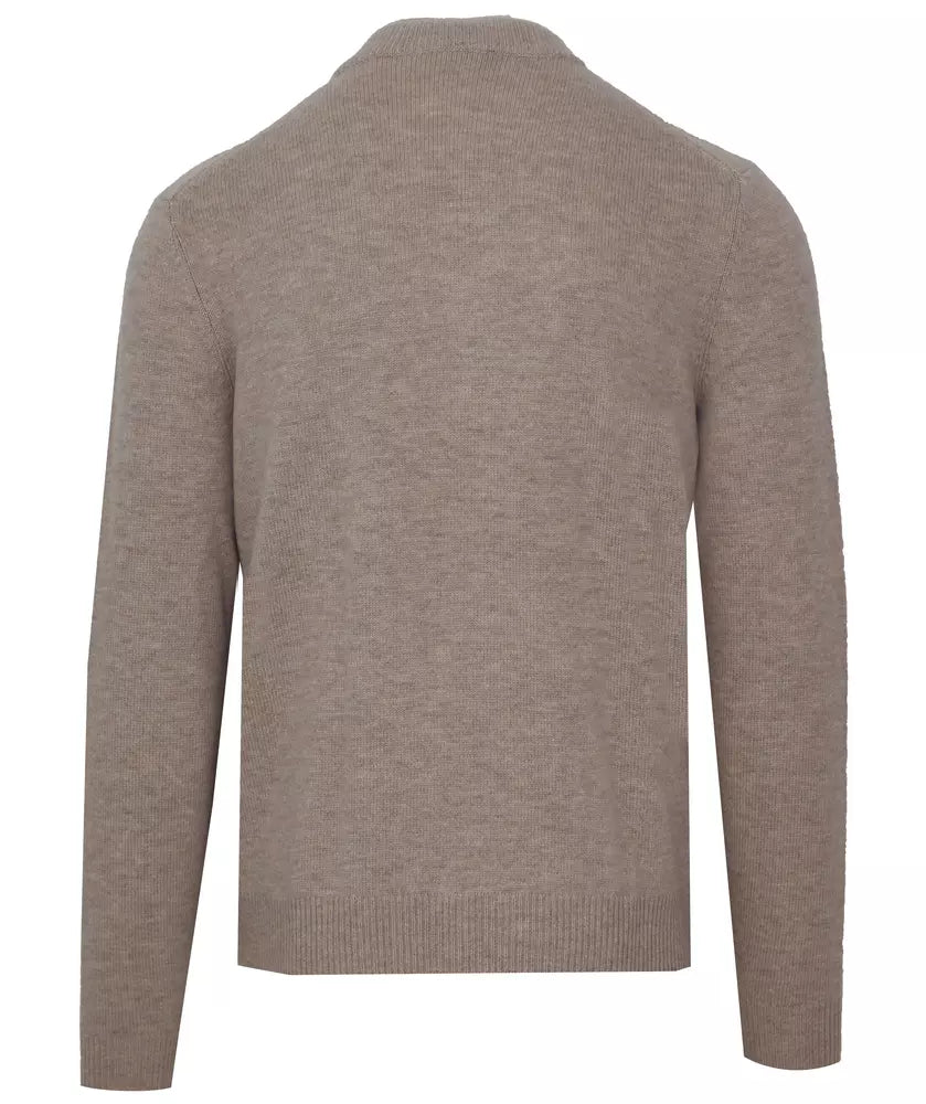 Malo Beige Wool Men Turtleneck