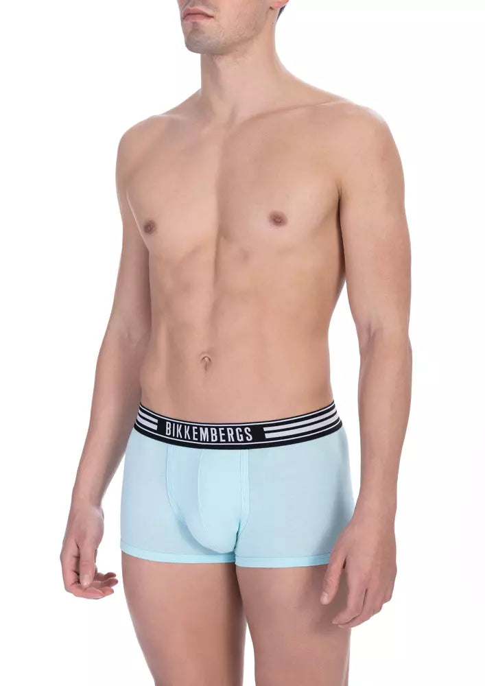 Bikkembergs Light Blue Cotton Men Trunk