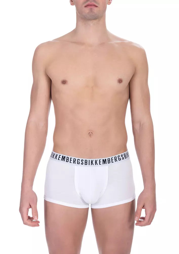 Bikkembergs White Cotton Men Trunk