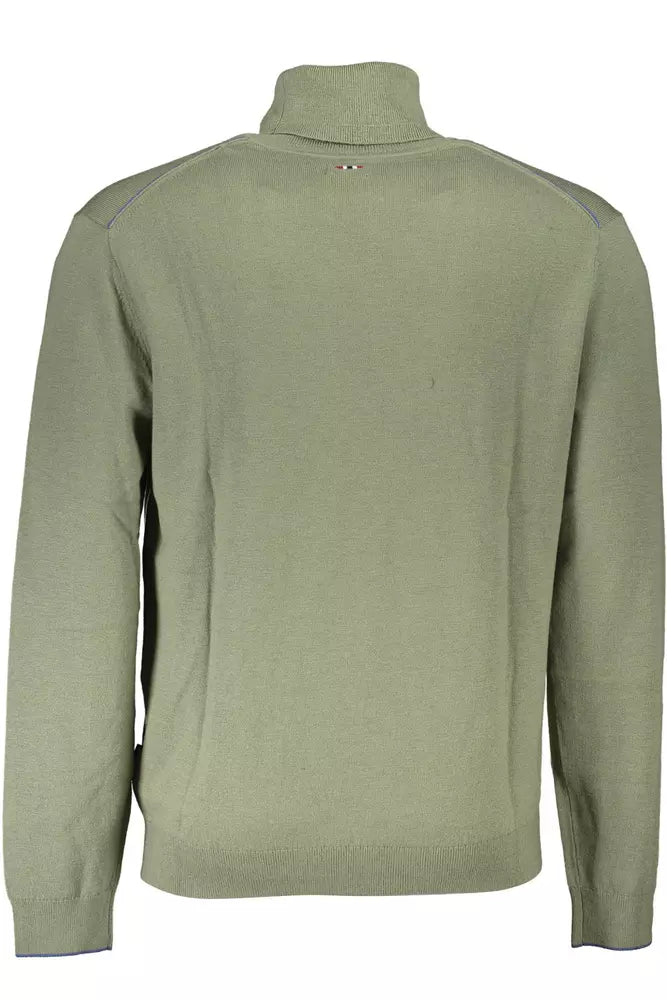 Napapijri Green Wool Men Sweater