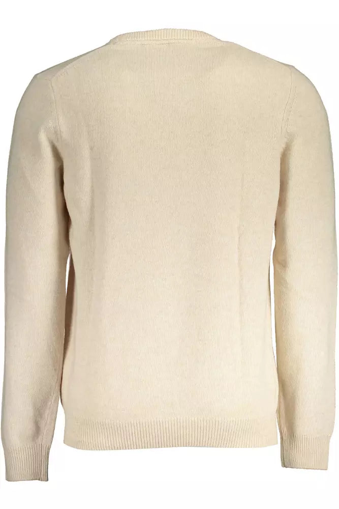 Lyle & Scott Beige Wool Men Sweater