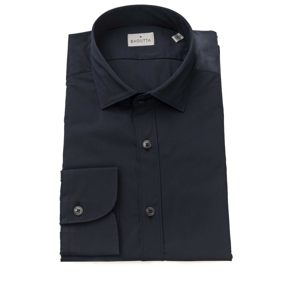 Bagutta Blue Cotton Men Shirt