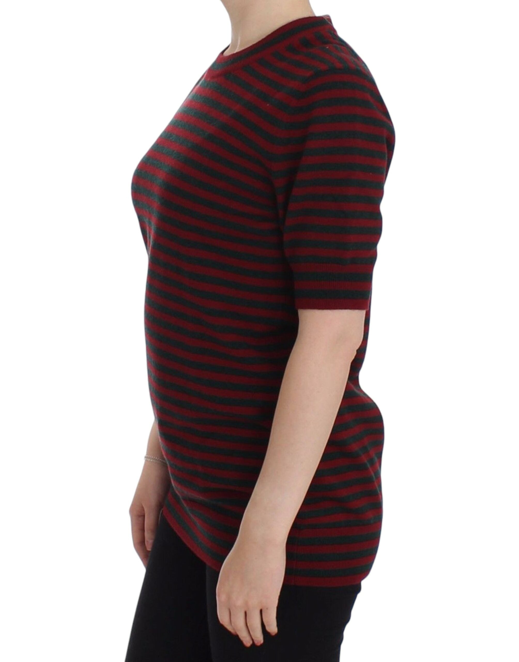 Dolce & Gabbana Elegant Striped Cashmere Crewneck Sweater