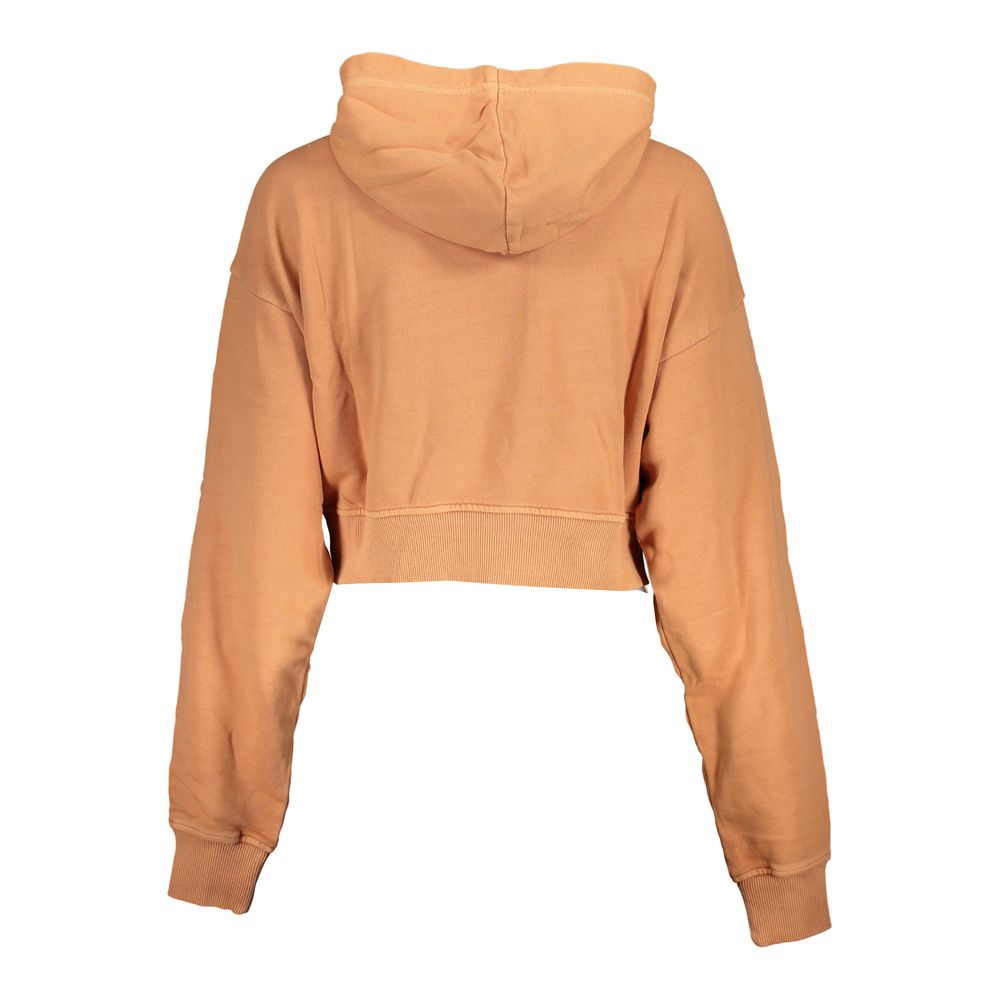 Calvin Klein Chic Orange Hooded Sweatshirt with Embroidery