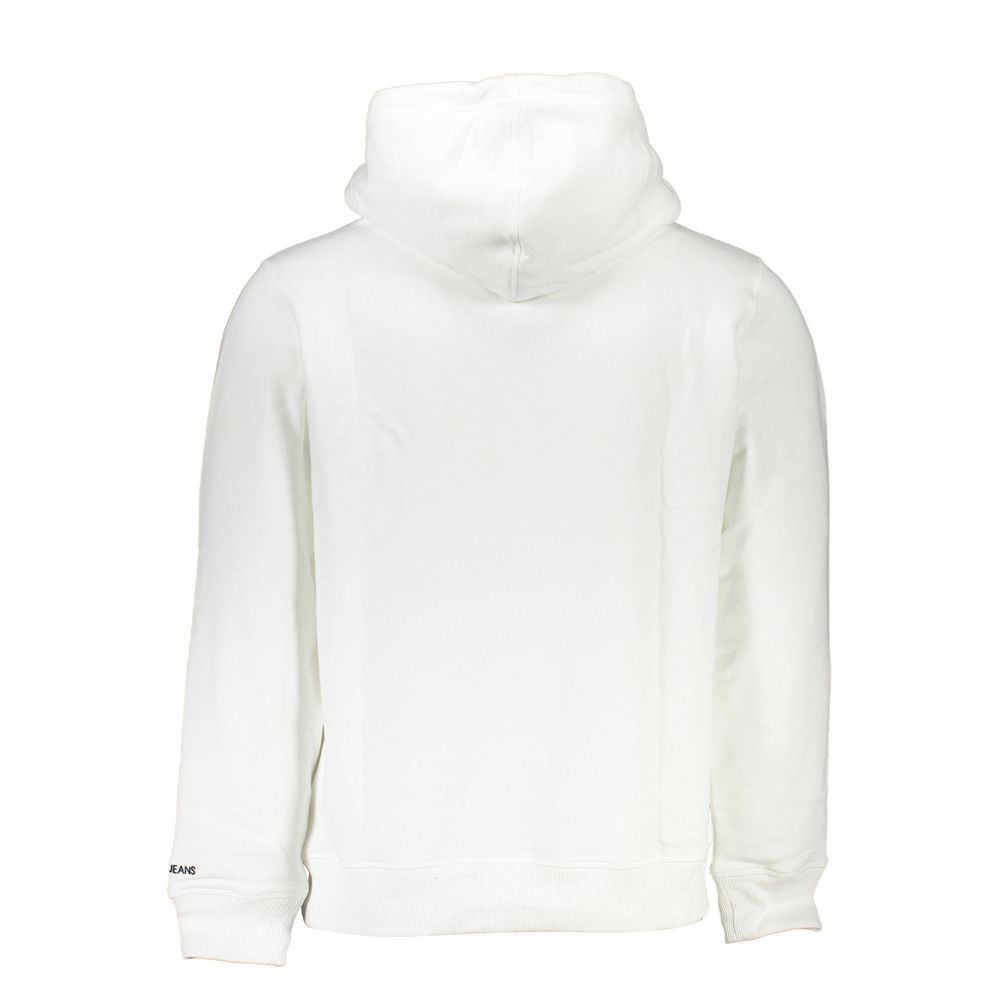 Calvin Klein Chic Long Sleeve Hooded Sweatshirt in White