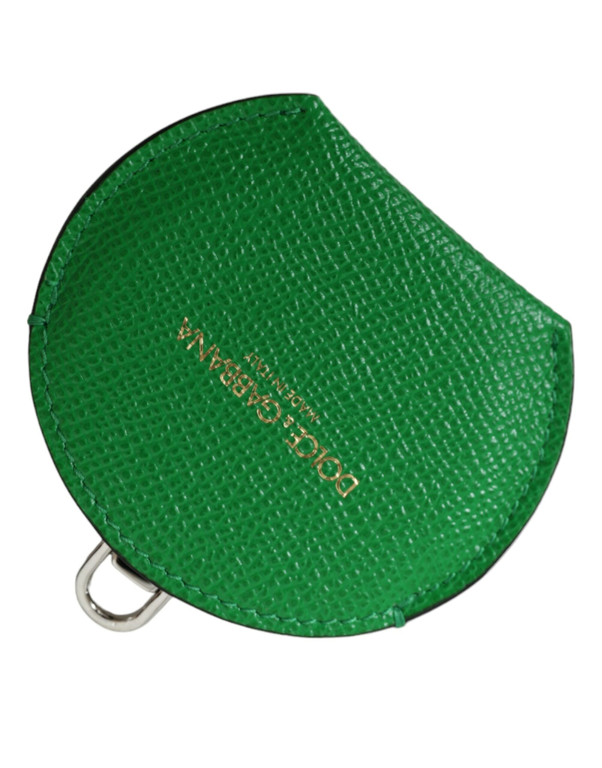 Dolce & Gabbana Emerald Leather Hand Mirror Holder