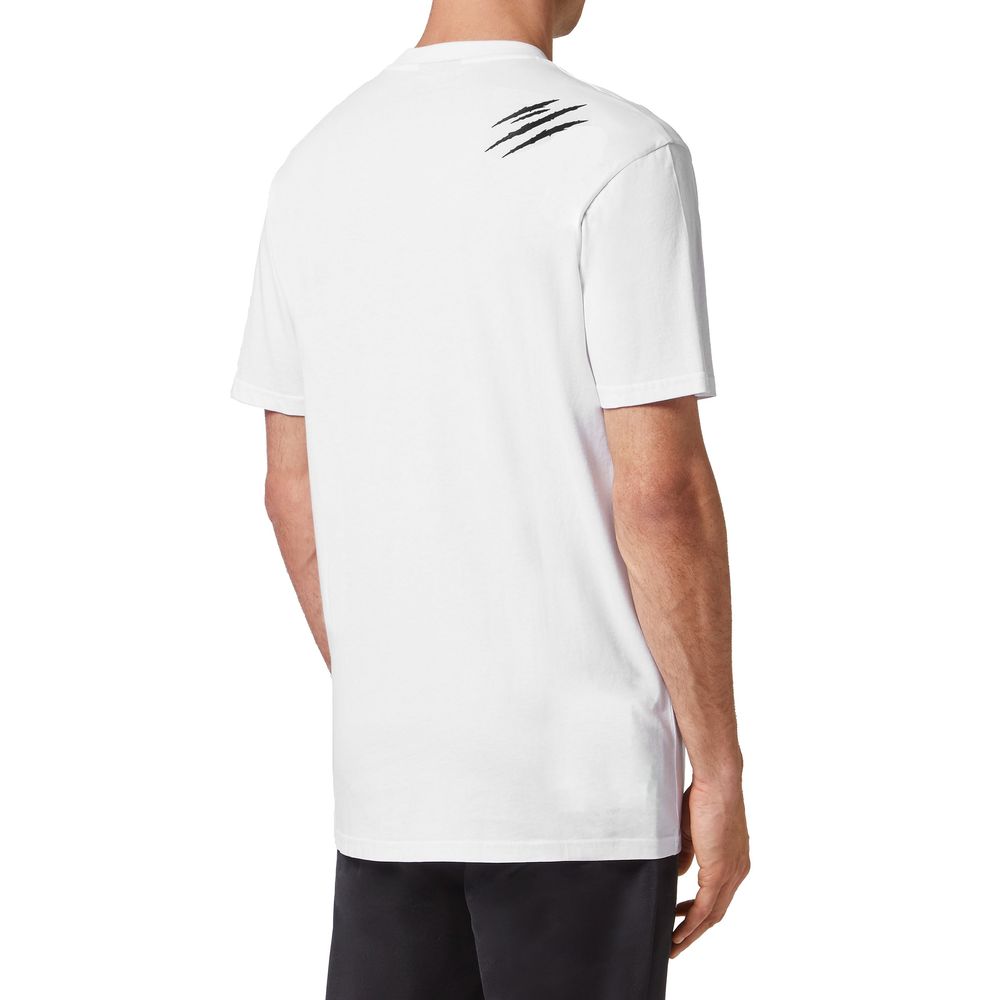 Plein Sport White Cotton Men T-Shirt