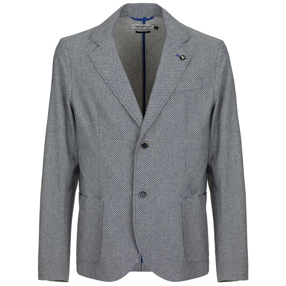 Fred Mello Classic Blue Check Cotton Jacket