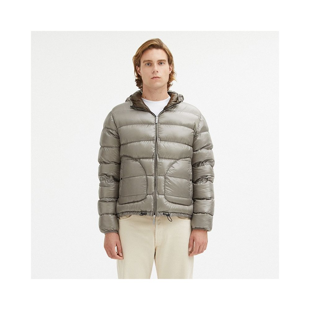 Centogrammi Gray Nylon Men Reversible Jacket