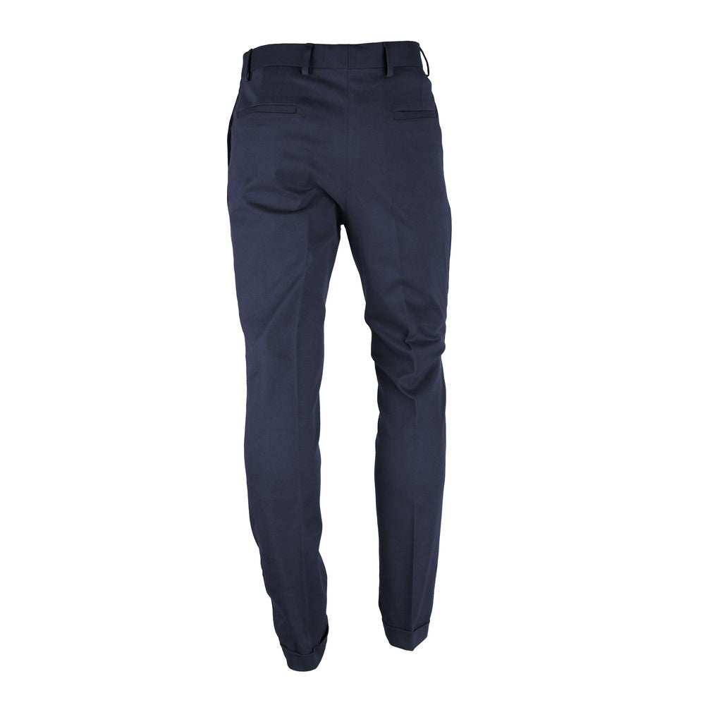 Made in Italy Blue Wool Men's Trouser