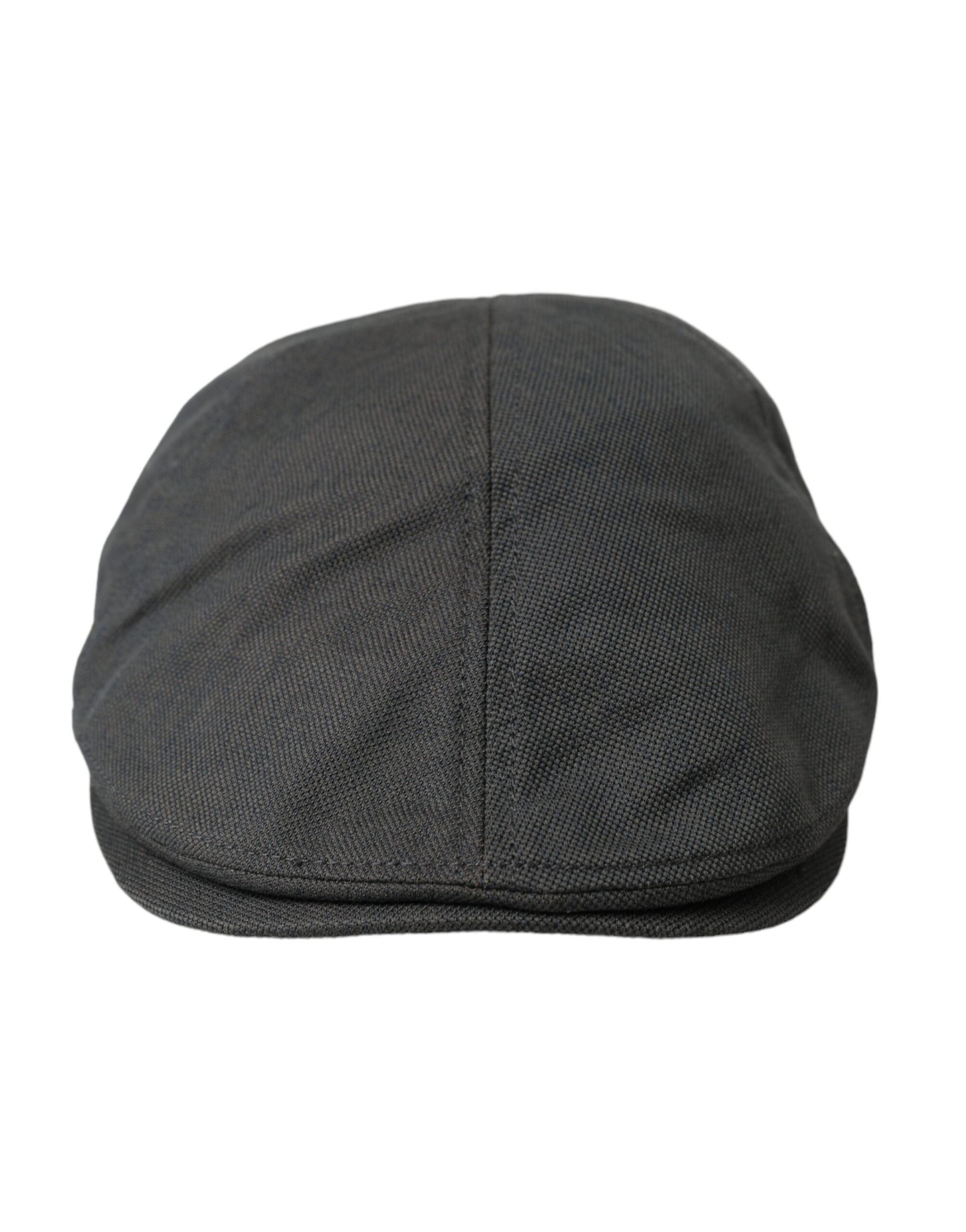 Dolce & Gabbana Dark Gray Nylon Cloth Newsboy Hat Men