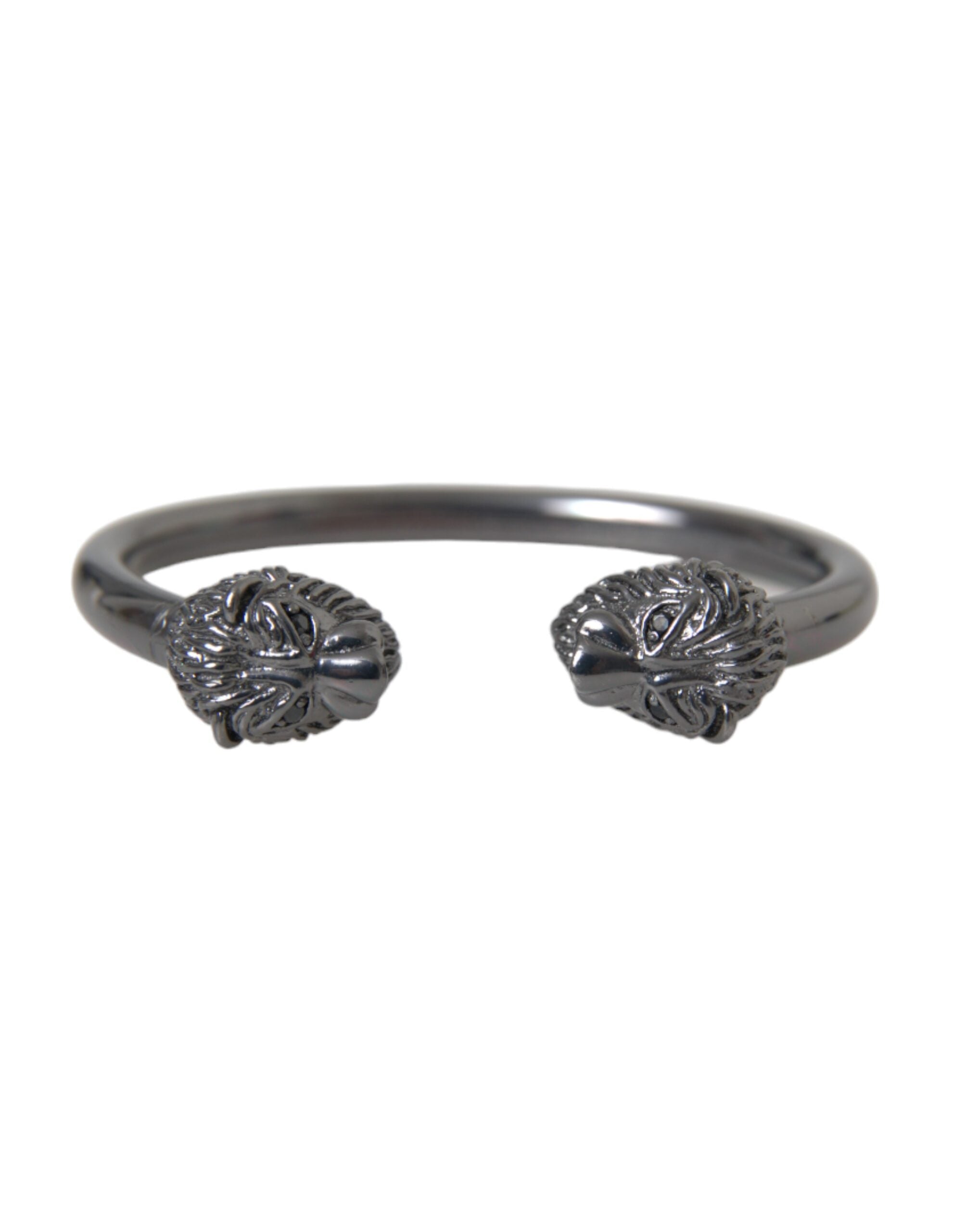 Nialaya Black Rhodium Lion Bangle Bracelet Women