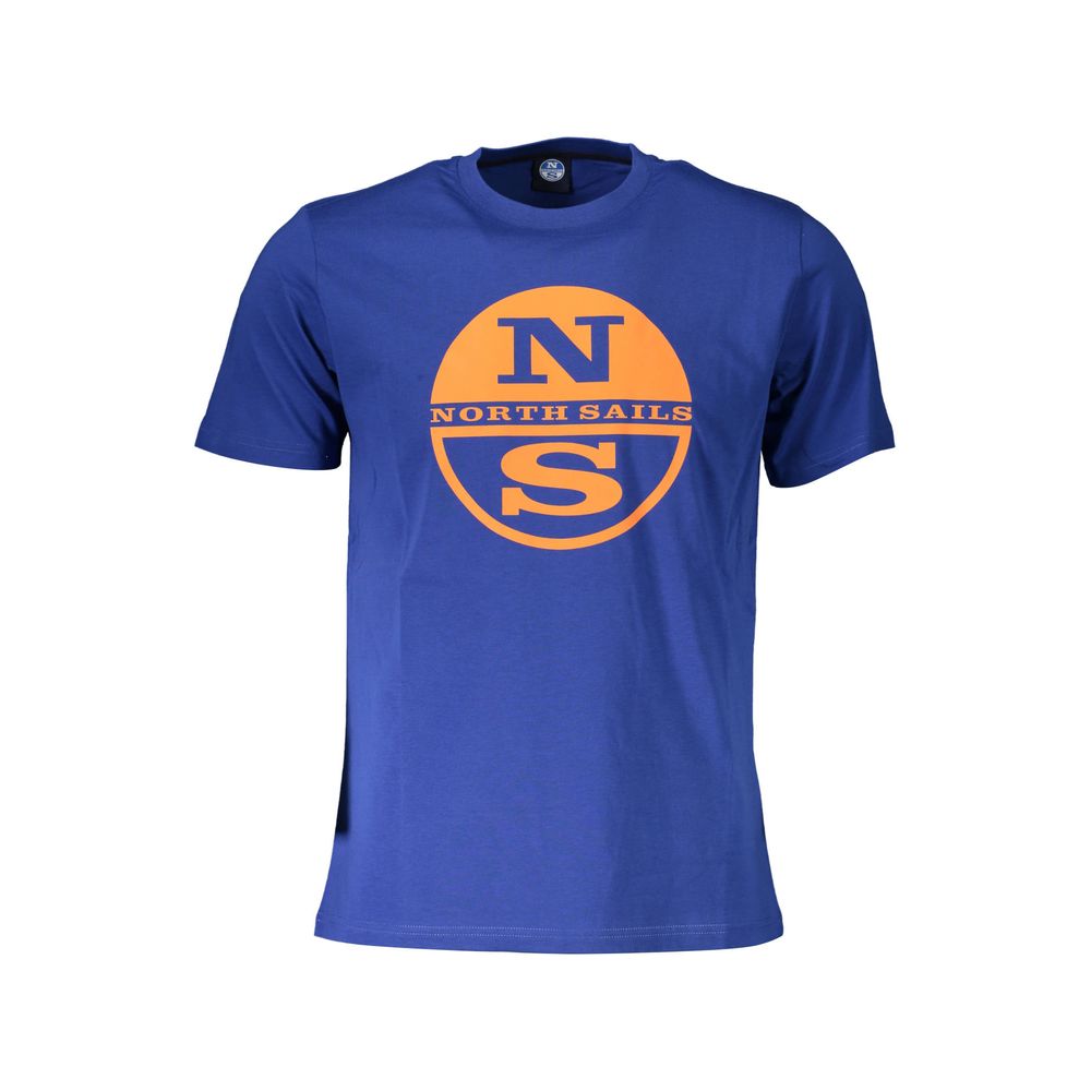 North Sails Blue Cotton Men T-Shirt