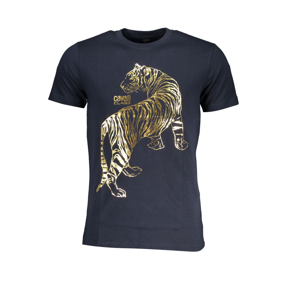 Cavalli Class Blue Cotton T-Shirt