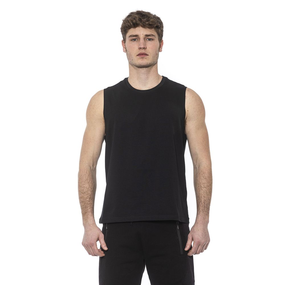 Tond Black Cotton Men Tank Top