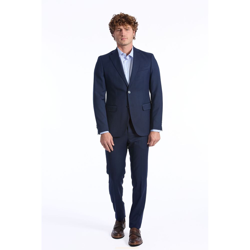 Baldinini Trend Blue Wool Suit