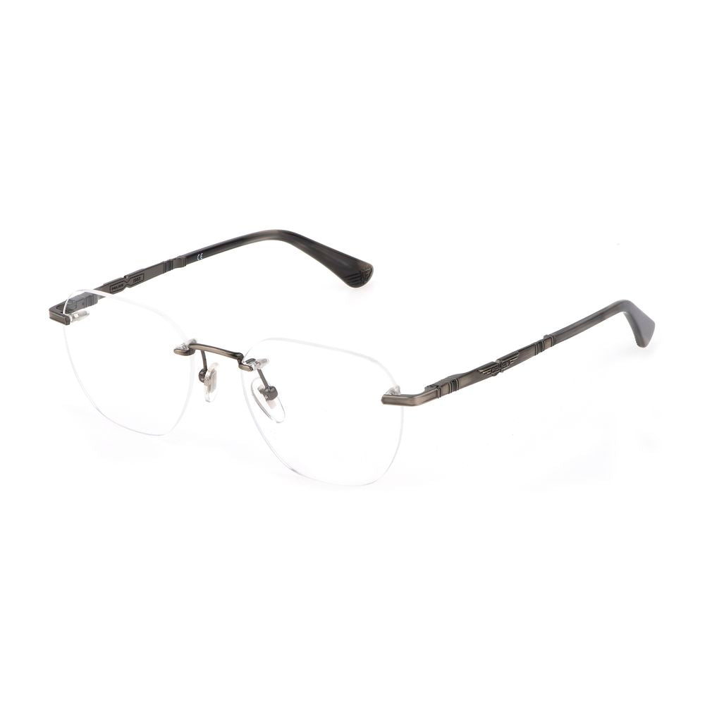 Police Gray Metal Frames