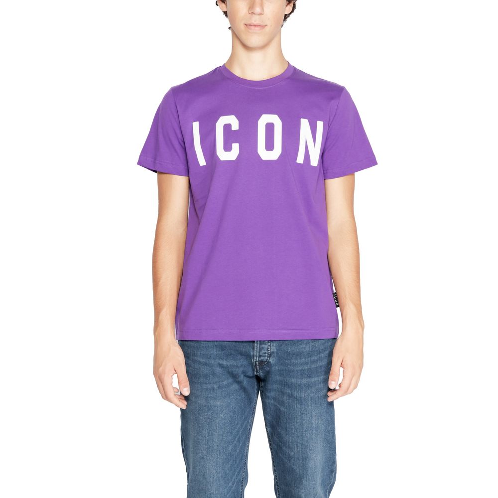 Icon Purple Cotton T-Shirt