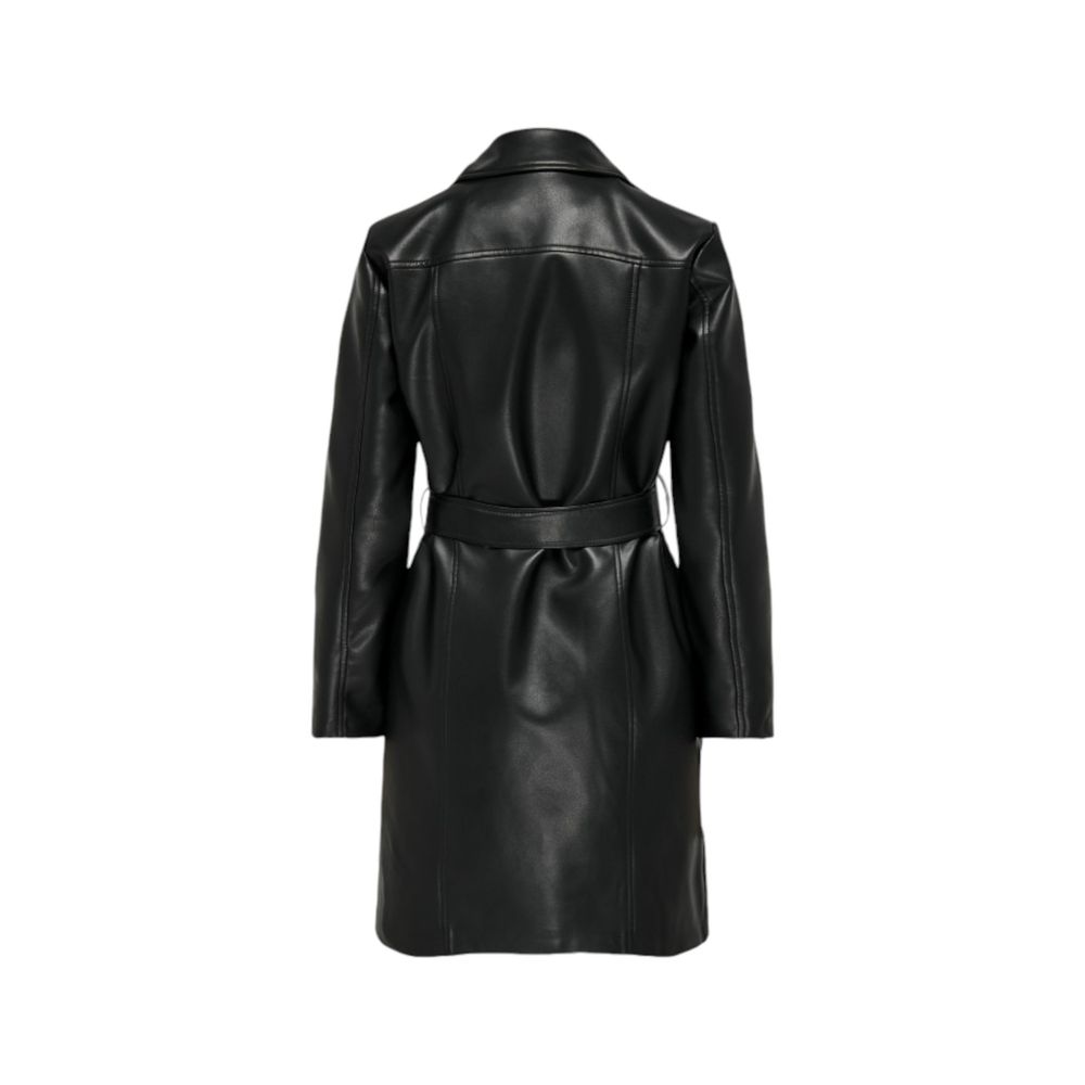 Jacqueline De Yong Black Polyethylene Jackets & Coat