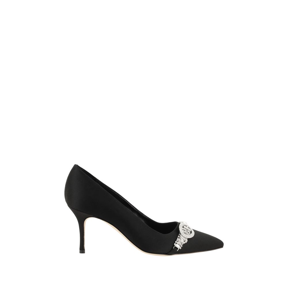 Manolo Blahnik Asapump Satin Pumps