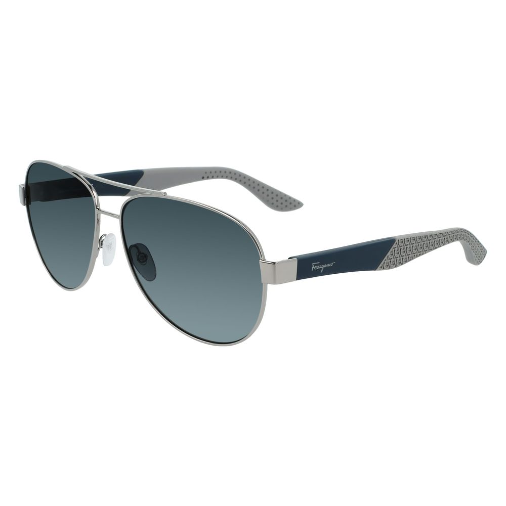 Ferragamo Gray Metal Sunglasses