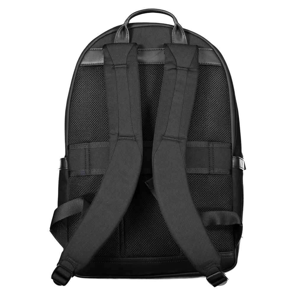 Tommy Hilfiger Black Nylon Men Backpack