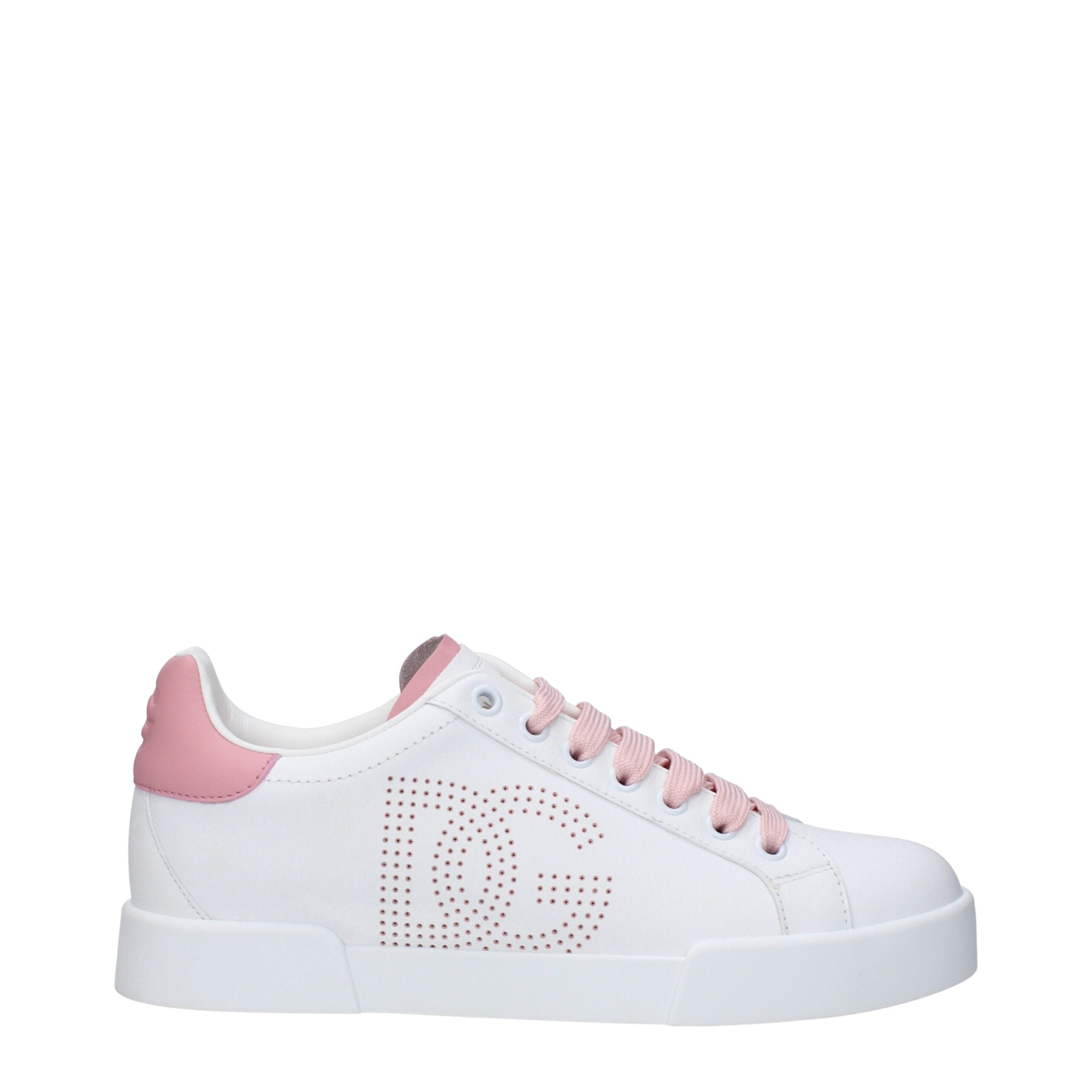 Dolce & Gabbana White Leather Low Tops