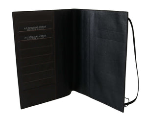 A.G. Spalding & Bros Black Leather Bifold Travel Holder Logo Wallet