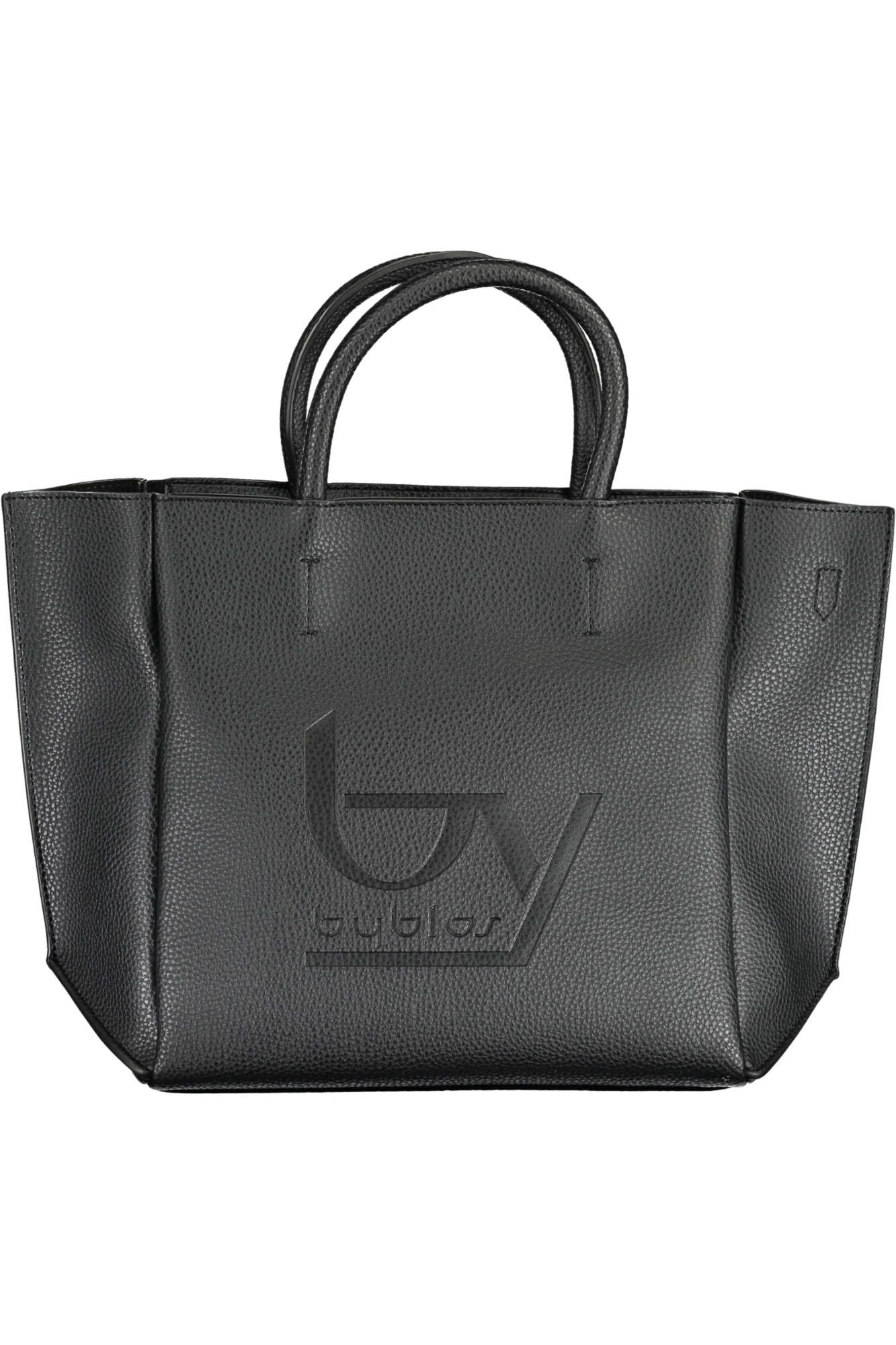 BYBLOS Elegant Black Handbag with Chic Print