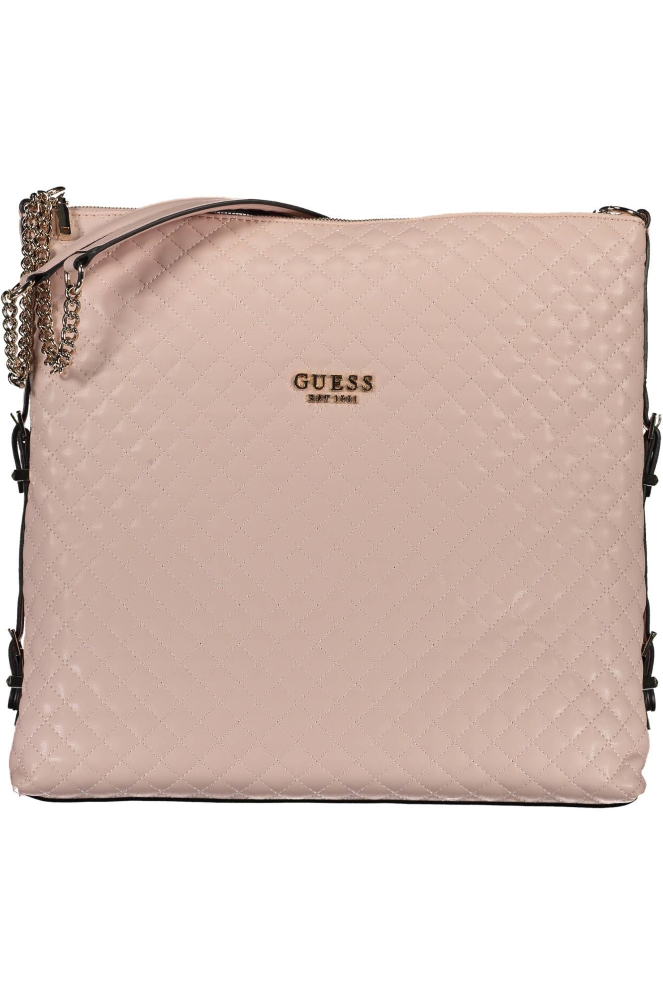 Guess Jeans Chic Pink Polyurethane Chain-Handle Shoulder Bag